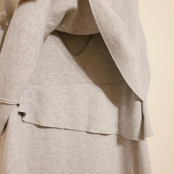 Ripe Maternity Wear | Light Gray Layered Knit Nursing Dress (Size XL) - Picture 11 of 16